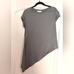 Silver/gray six/fifty top with side tie